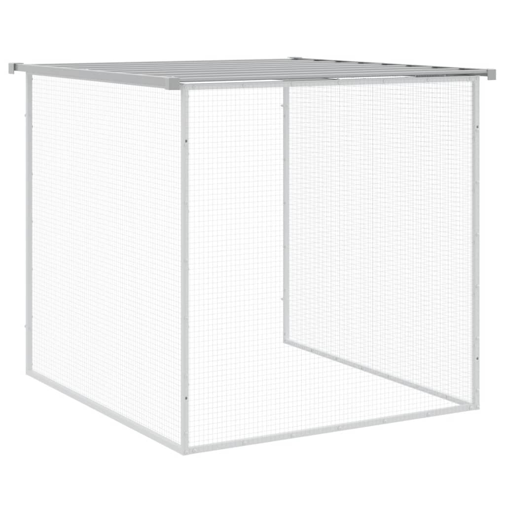 vidaXL Κοτέτσι - Κλουβί με Στέγη Αν. Γκρι 803x98x90 εκ. Γαλβαν. Ατσάλι