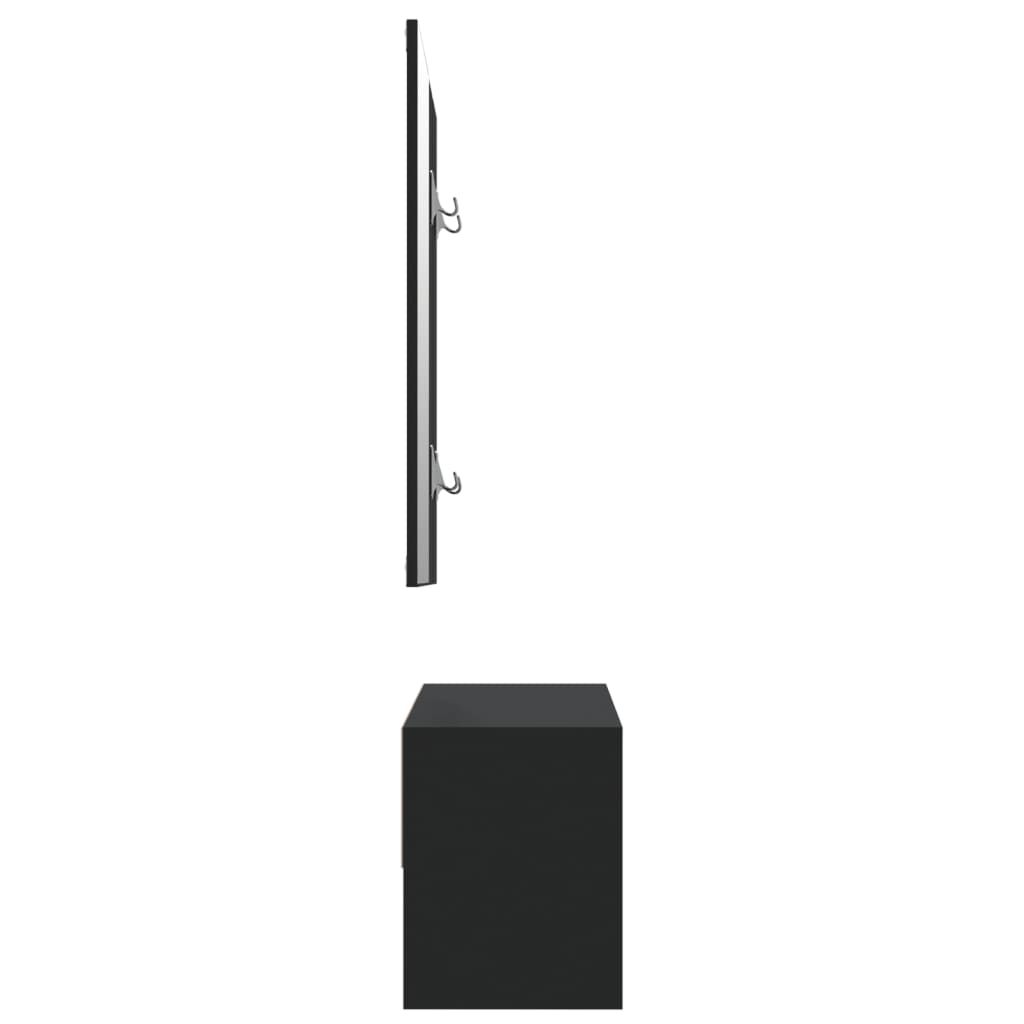 vidaXL Σετ Επίπλων Διαδρόμου Μαύρο από Επεξεργασμένο Ξύλο