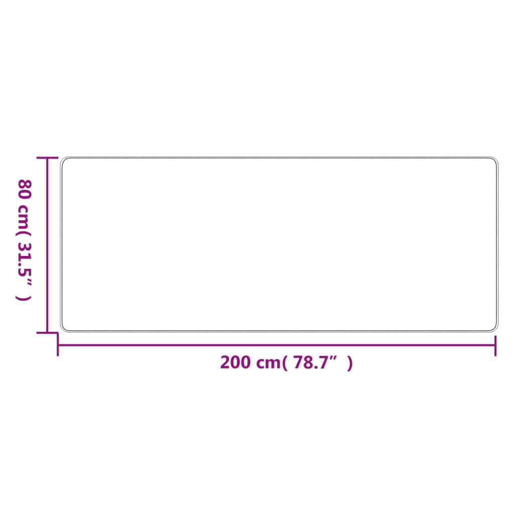 vidaXL Χαλί Διάδρομος Εμφάνιση Σιζάλ Taupe 80x200 εκ.