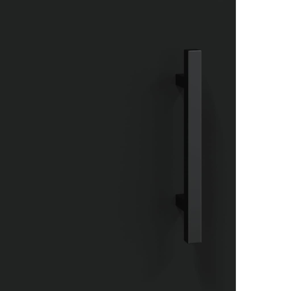 vidaXL Ντουλάπι Μαύρο 69,5x34x180 εκ. από Επεξεργασμένο Ξύλο