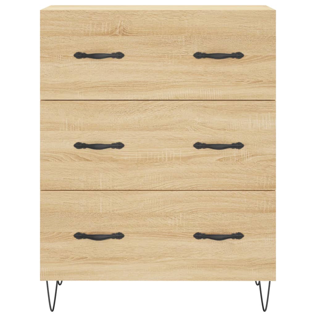 vidaXL Ντουλάπι Sonoma δρυς 69,5 x 34 x 180 εκ. από Επεξεργασμένο Ξύλο