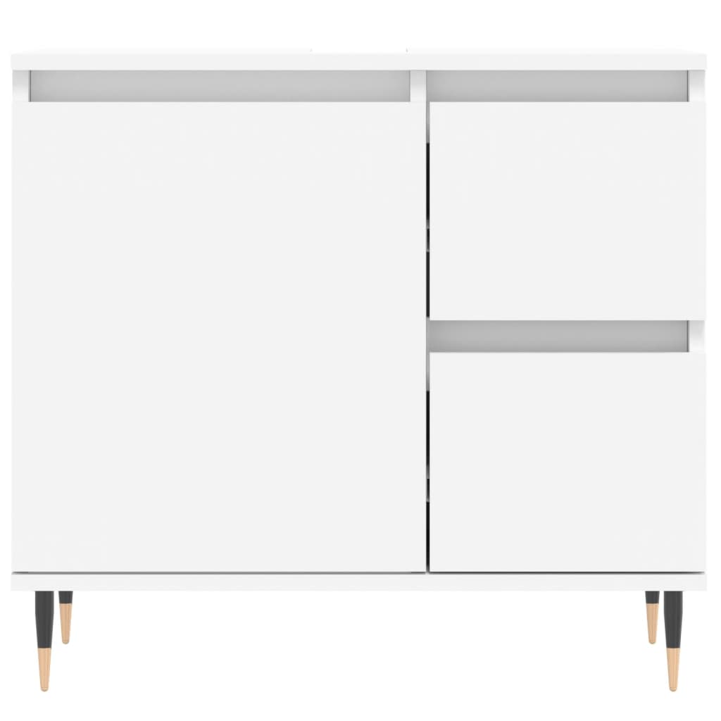 vidaXL Σετ Επίπλων Μπάνιου 3 Τεμαχίων Λευκό από Επεξεργασμένο Ξύλο