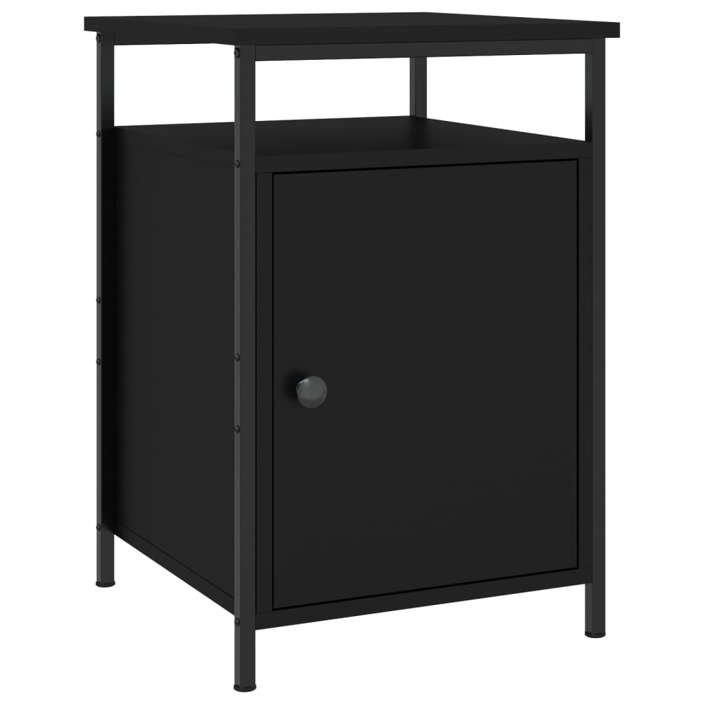 vidaXL Κομοδίνα 2 τεμ. Μαύρα 40 x 42 x 60 εκ. από Επεξεργασμένο Ξύλο