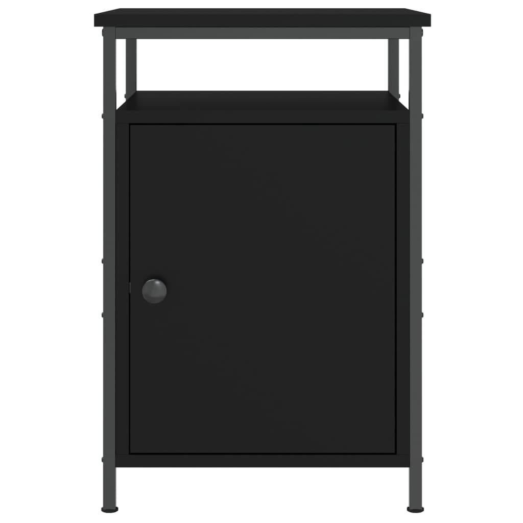 vidaXL Κομοδίνα 2 τεμ. Μαύρα 40 x 42 x 60 εκ. από Επεξεργασμένο Ξύλο