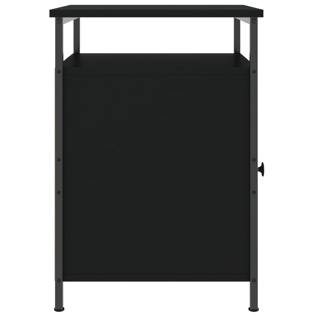 vidaXL Κομοδίνα 2 τεμ. Μαύρα 40 x 42 x 60 εκ. από Επεξεργασμένο Ξύλο