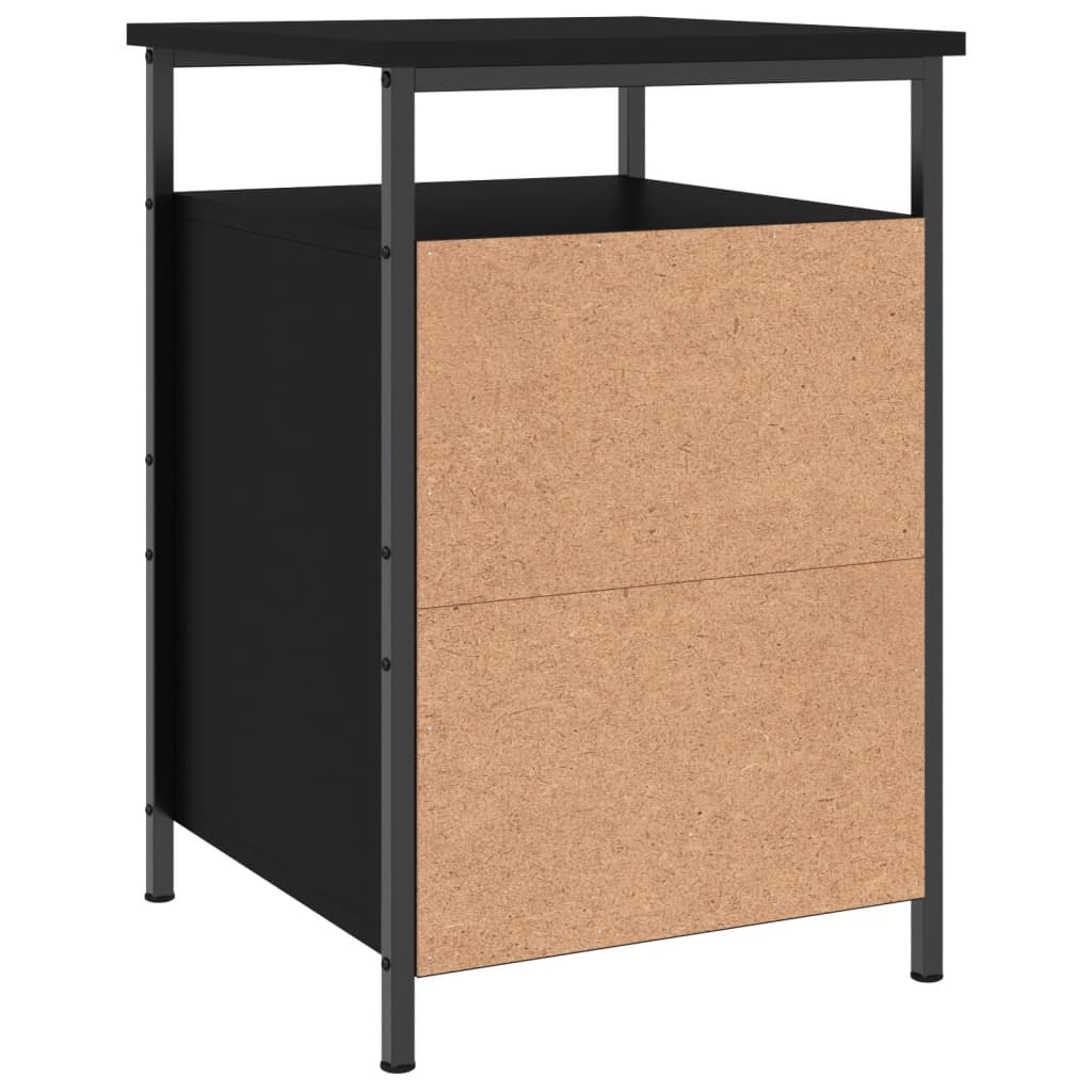 vidaXL Κομοδίνα 2 τεμ. Μαύρα 40 x 42 x 60 εκ. από Επεξεργασμένο Ξύλο