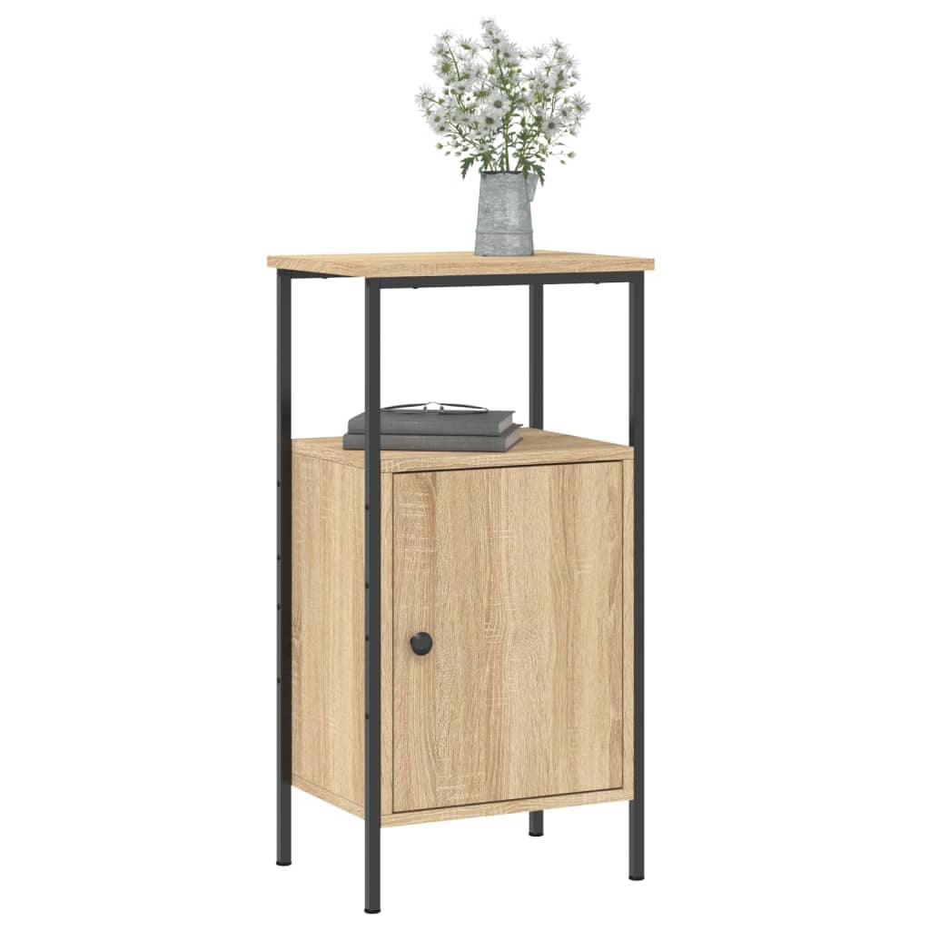 vidaXL Κομοδίνα 2 τεμ. Sonoma Δρυς 41 x 31 x 80 εκ. Επεξεργασμένο Ξύλο