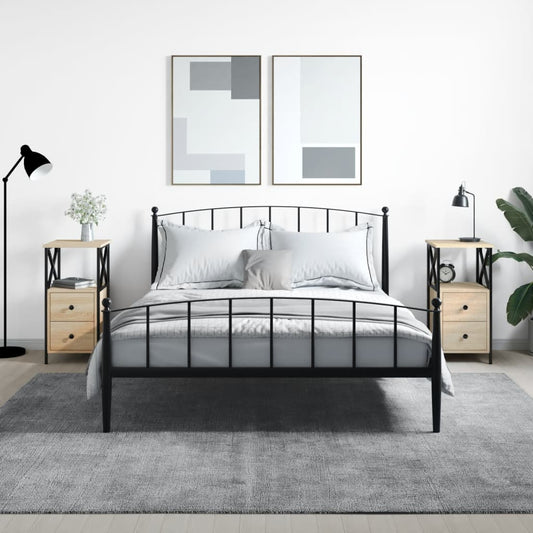 vidaXL Κομοδίνα 2 τεμ. Sonoma Δρυς 34x35,5x70 εκ. Επεξεργασμένο Ξύλο