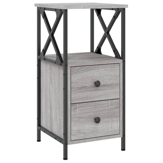 vidaXL Κομοδίνο Γκρι Sonoma 34 x 35,5 x 70 εκ. από Επεξεργασμένο Ξύλο