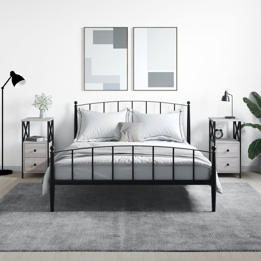 vidaXL Κομοδίνα 2 Τεμ. Γκρι Sonoma 34x35,5x70 εκ. Επεξεργασμένο Ξύλο