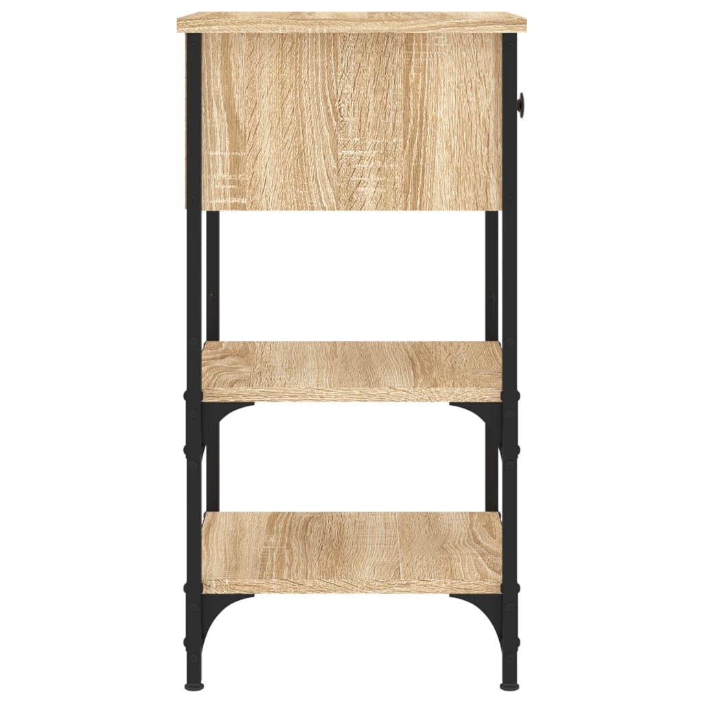 vidaXL Κομοδίνα 2 τεμ. Sonoma Δρυς 34x36x70 εκ. από Επεξεργασμένο Ξύλο