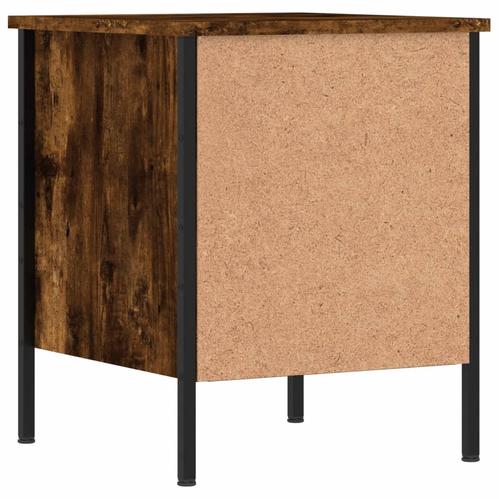vidaXL Κομοδίνα 2 τεμ. Καπνιστή Δρυς 40x42x50 εκ. Επεξεργασμένο Ξύλο