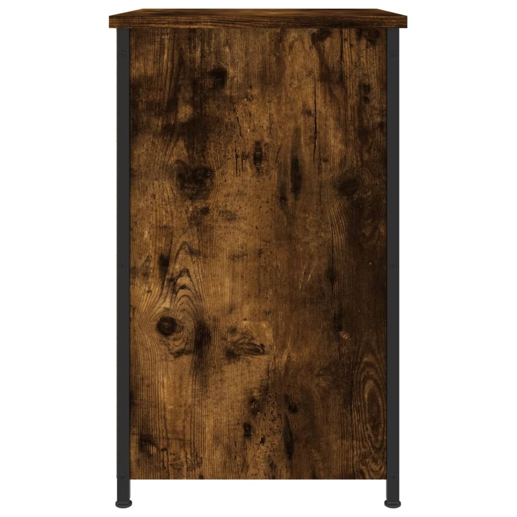 vidaXL Κομοδίνα 2 τεμ. Καπνιστή Δρυς 40 x 36 x 60 εκ. Επεξεργ. Ξύλο