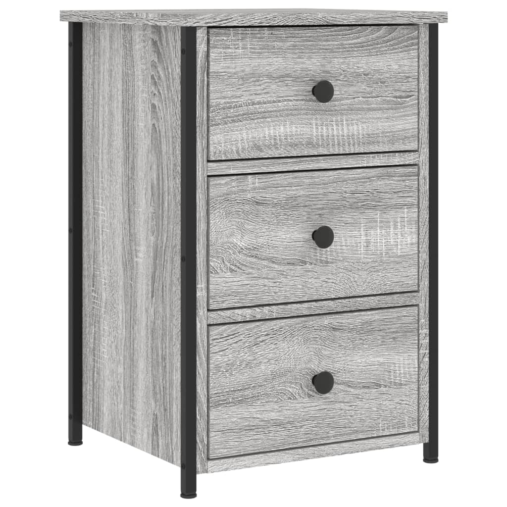 vidaXL Κομοδίνα 2 τεμ. Γκρι Sonoma 40x36x60 εκ. από Επεξεργασμένο Ξύλο