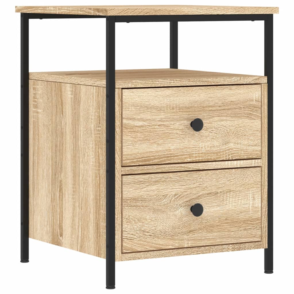 vidaXL Κομοδίνα 2 τεμ. Sonoma Δρυς 44x45x60 εκ. από Επεξεργασμένο Ξύλο