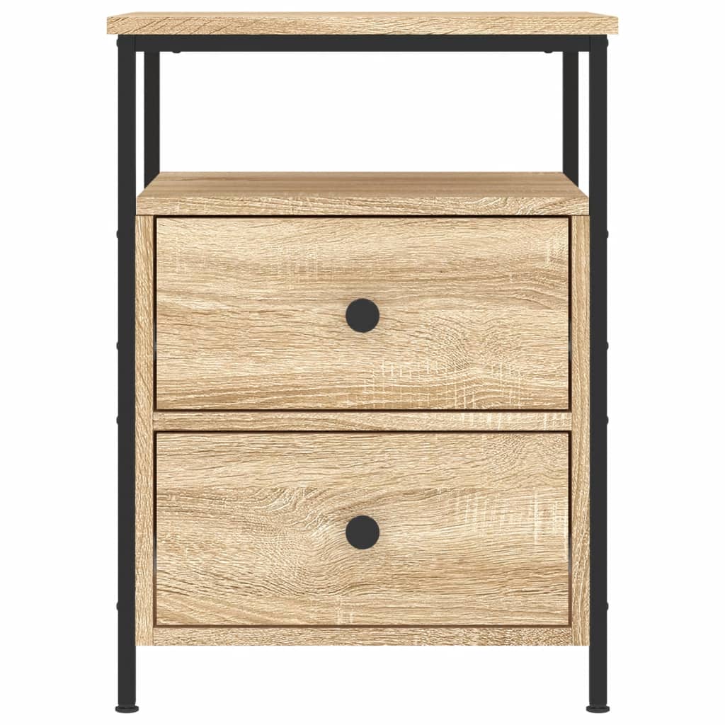vidaXL Κομοδίνα 2 τεμ. Sonoma Δρυς 44x45x60 εκ. από Επεξεργασμένο Ξύλο