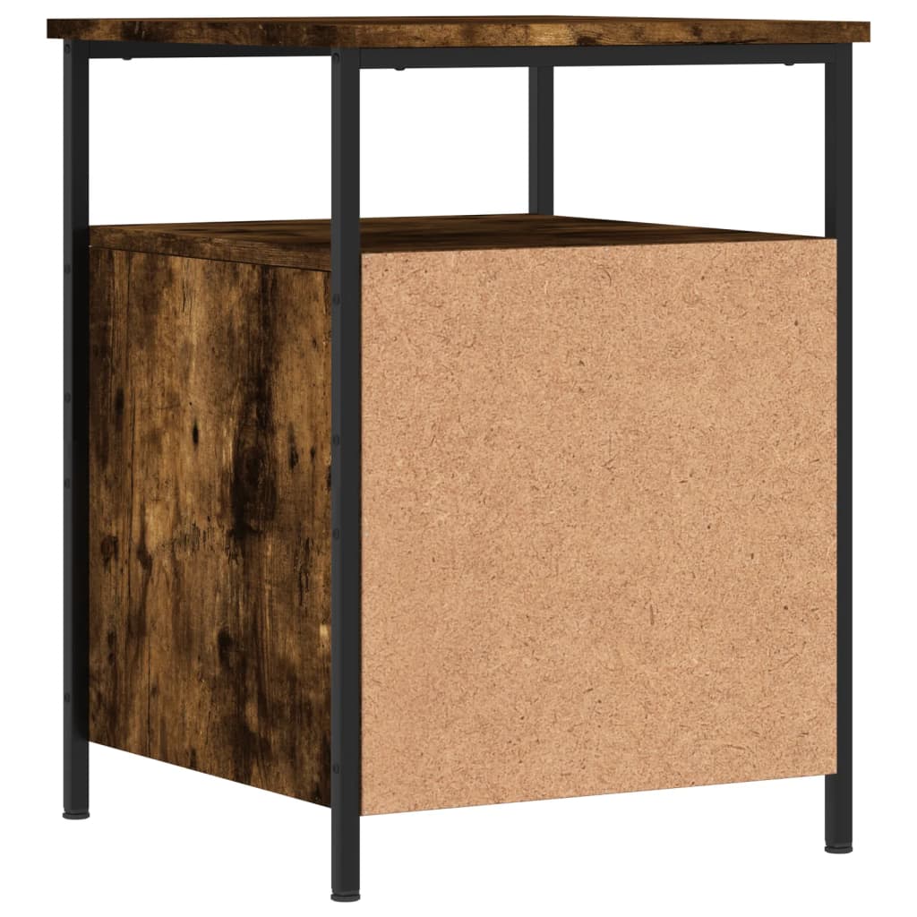 vidaXL Κομοδίνα 2 τεμ. Καπνιστή Δρυς 44x45x60 εκ. Επεξεργασμένο Ξύλο