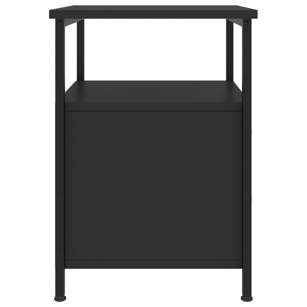 vidaXL Κομοδίνα 2 τεμ. Μαύρα 34 x 35,5 x 50 εκ. από Επεξεργασμένο Ξύλο