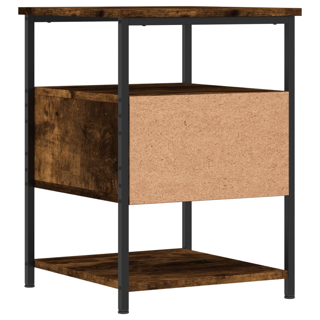 vidaXL Κομοδίνα 2 τεμ. Καπνιστή Δρυς 40 x 42 x 56 εκ. Επεξεργ. Ξύλο