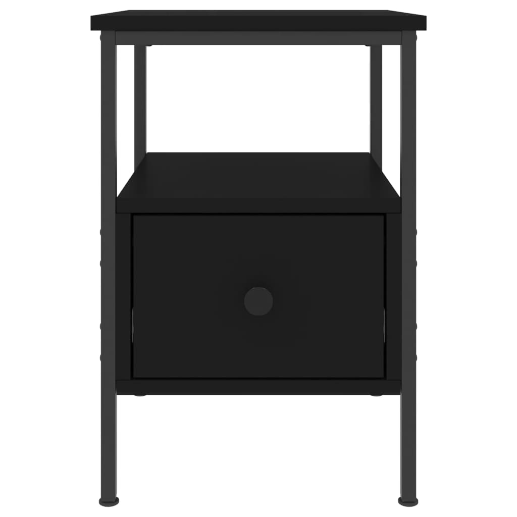 vidaXL Κομοδίνο Μαύρο 34 x 36 x 50 εκ. από Επεξεργασμένο Ξύλο