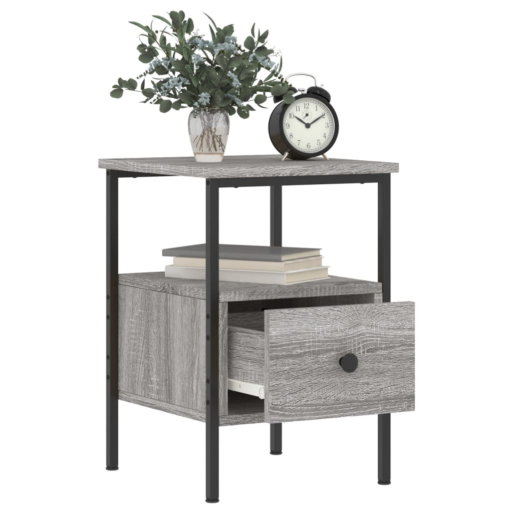 vidaXL Κομοδίνο Γκρι Sonoma 34 x 36 x 50 εκ. από Επεξεργασμένο Ξύλο