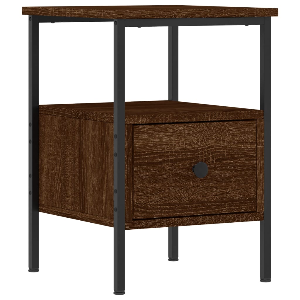 vidaXL Κομοδίνο Καφέ Δρυς 34 x 36 x 50 εκ. από Επεξεργασμένο Ξύλο