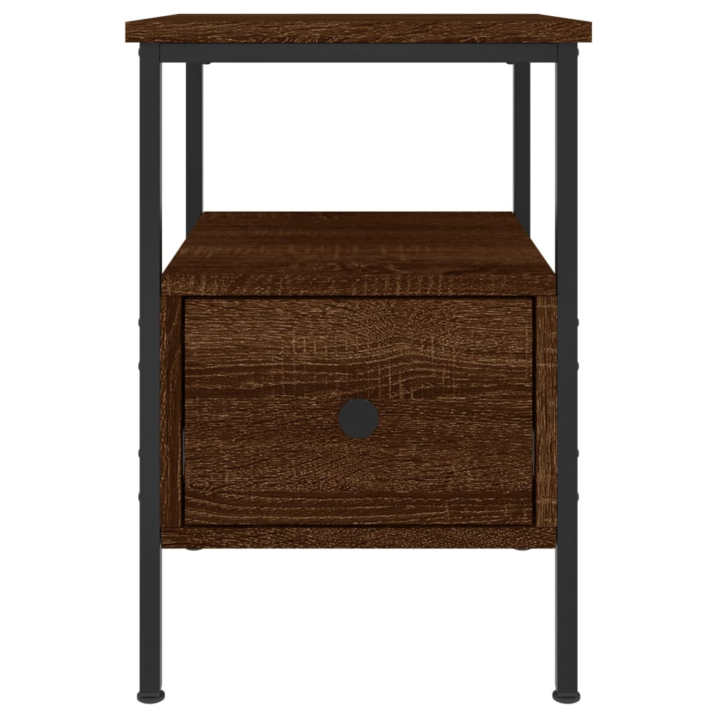 vidaXL Κομοδίνο Καφέ Δρυς 34 x 36 x 50 εκ. από Επεξεργασμένο Ξύλο