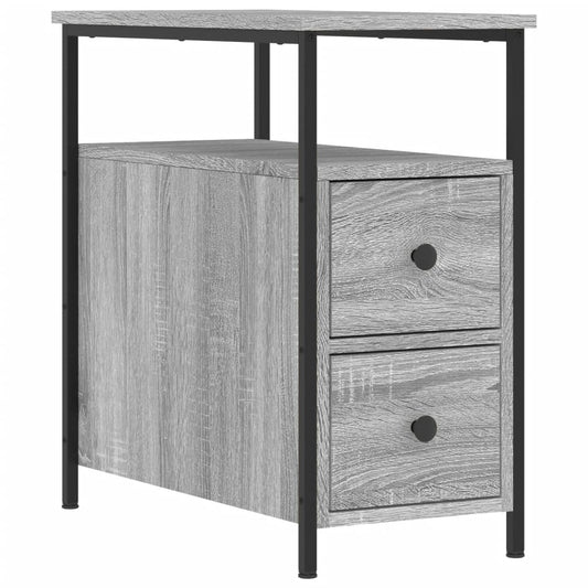 vidaXL Κομοδίνο Γκρι Sonoma 30 x 60 x 60 εκ. από Επεξεργασμένο Ξύλο