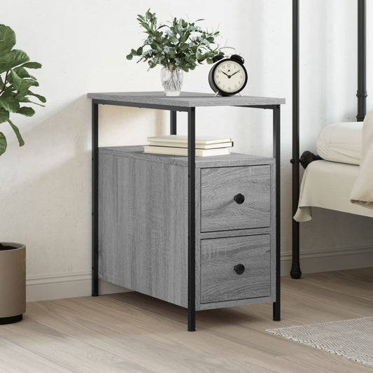 vidaXL Κομοδίνο Γκρι Sonoma 30 x 60 x 60 εκ. από Επεξεργασμένο Ξύλο