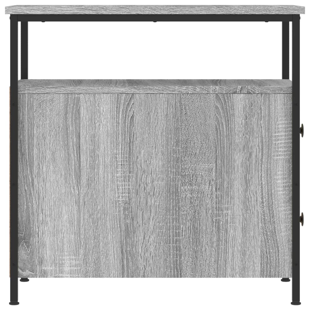 vidaXL Κομοδίνα 2 τεμ. Γκρι Sonoma 30 x 60 x 60 εκ. από Επεξεργ. Ξύλο