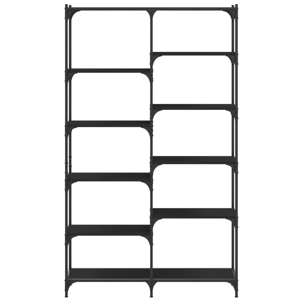 vidaXL Βιβλιοθήκη Μαύρη 100x32x170 εκ. Επεξεργασμένο Ξύλο / Σίδηρος