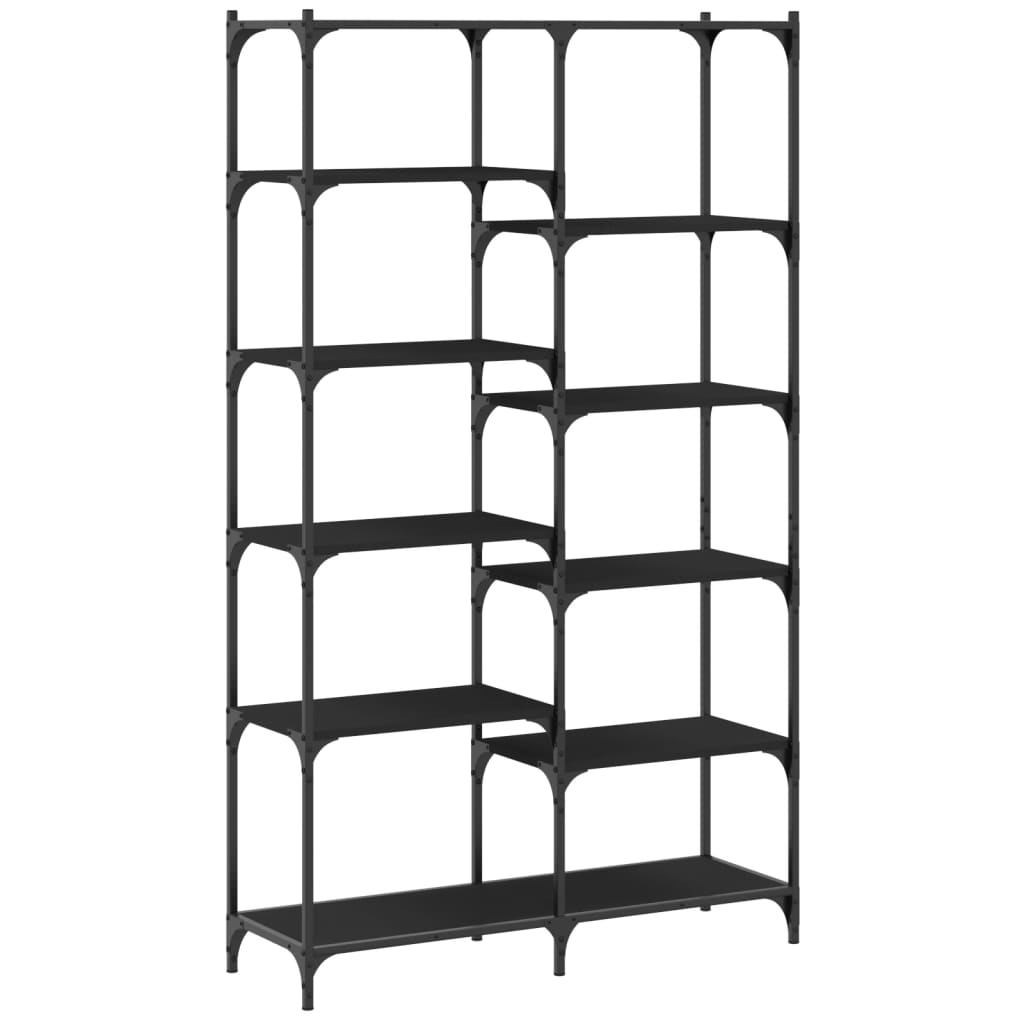 vidaXL Βιβλιοθήκη Μαύρη 100x32x170 εκ. Επεξεργασμένο Ξύλο / Σίδηρος