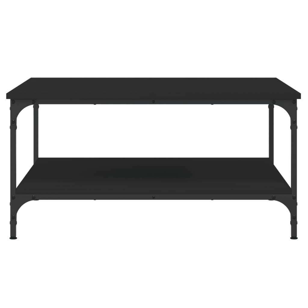 vidaXL Τραπεζάκι Σαλονιού Μαύρο 80x80x40 εκ. από Επεξεργασμένο Ξύλο
