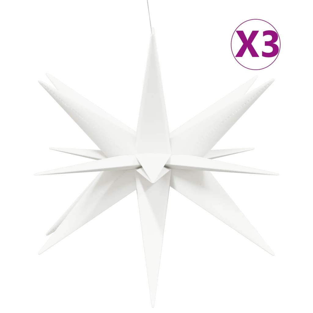 vidaXL Φωτιστικά Χριστ. με LED 3 Τεμ. Αναδιπλούμενα Λευκά 100 εκ