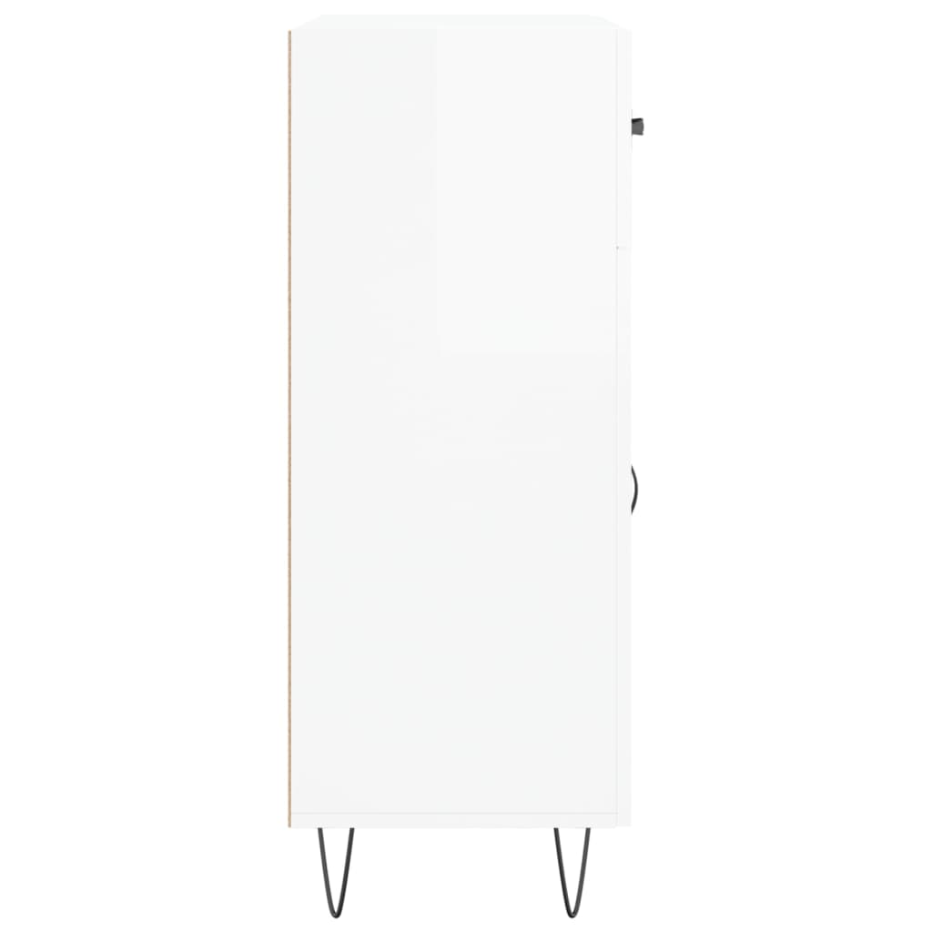 vidaXL Ντουλάπι Γυαλιστερό Λευκό 69,5x34x90 εκ. Επεξεργασμένο Ξύλο