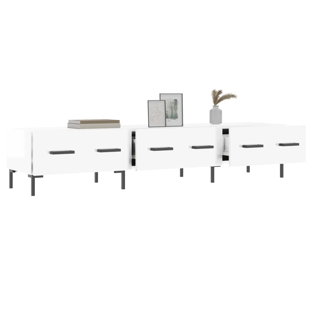 vidaXL Έπιπλο Τηλεόρασης Γυαλ. Λευκό 150x36x30 εκ. Επεξεργασμένο Ξύλο