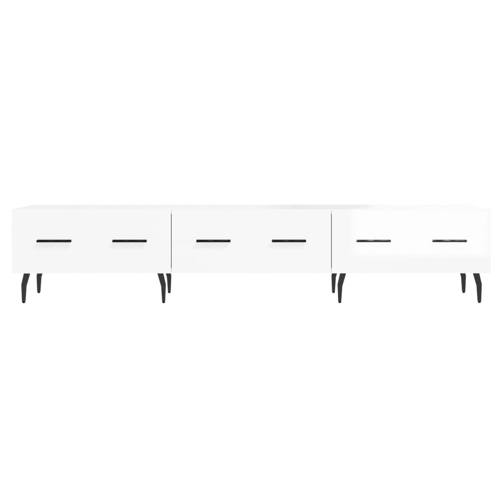 vidaXL Έπιπλο Τηλεόρασης Γυαλ. Λευκό 150x36x30 εκ. Επεξεργασμένο Ξύλο