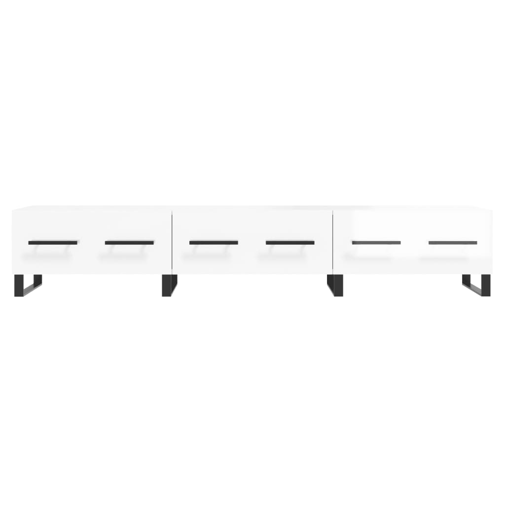 vidaXL Έπιπλο Τηλεόρασης Γυαλ. Λευκό 150x36x30 εκ. Επεξεργασμένο Ξύλο