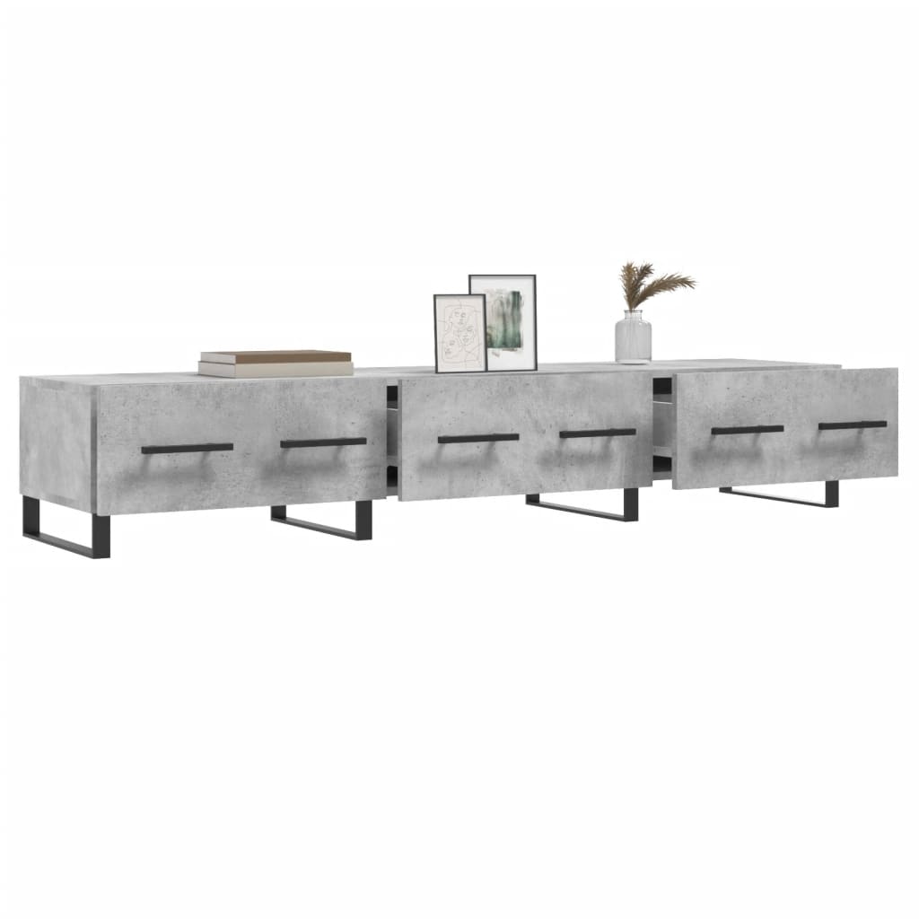 vidaXL Έπιπλο Τηλεόρασης Γκρι Σκυροδέματος 150x36x30 εκ. Επεξ. Ξύλο