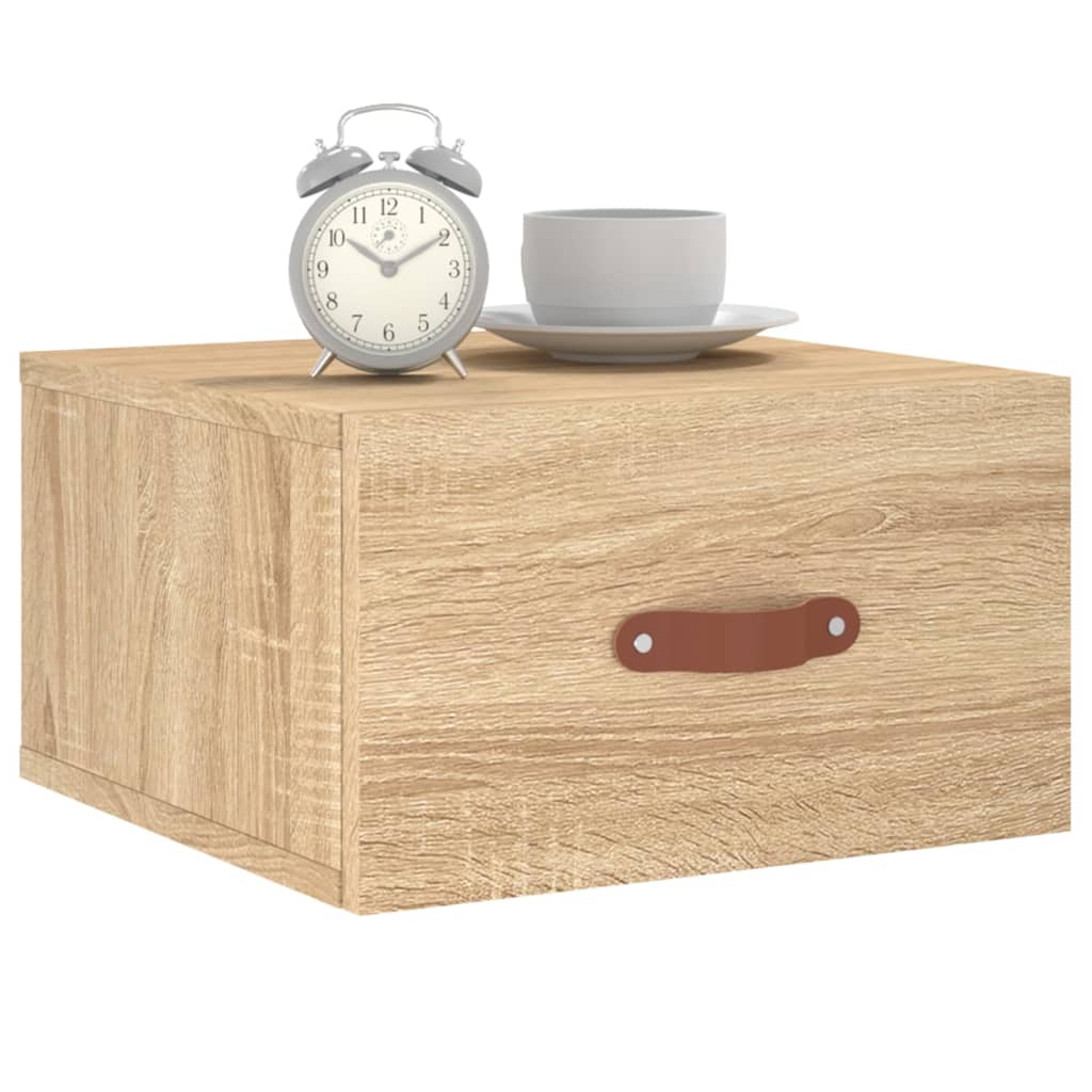 vidaXL Κομοδίνα Επιτοίχια Sonoma Δρυς 35 x 35 x 20 εκ.