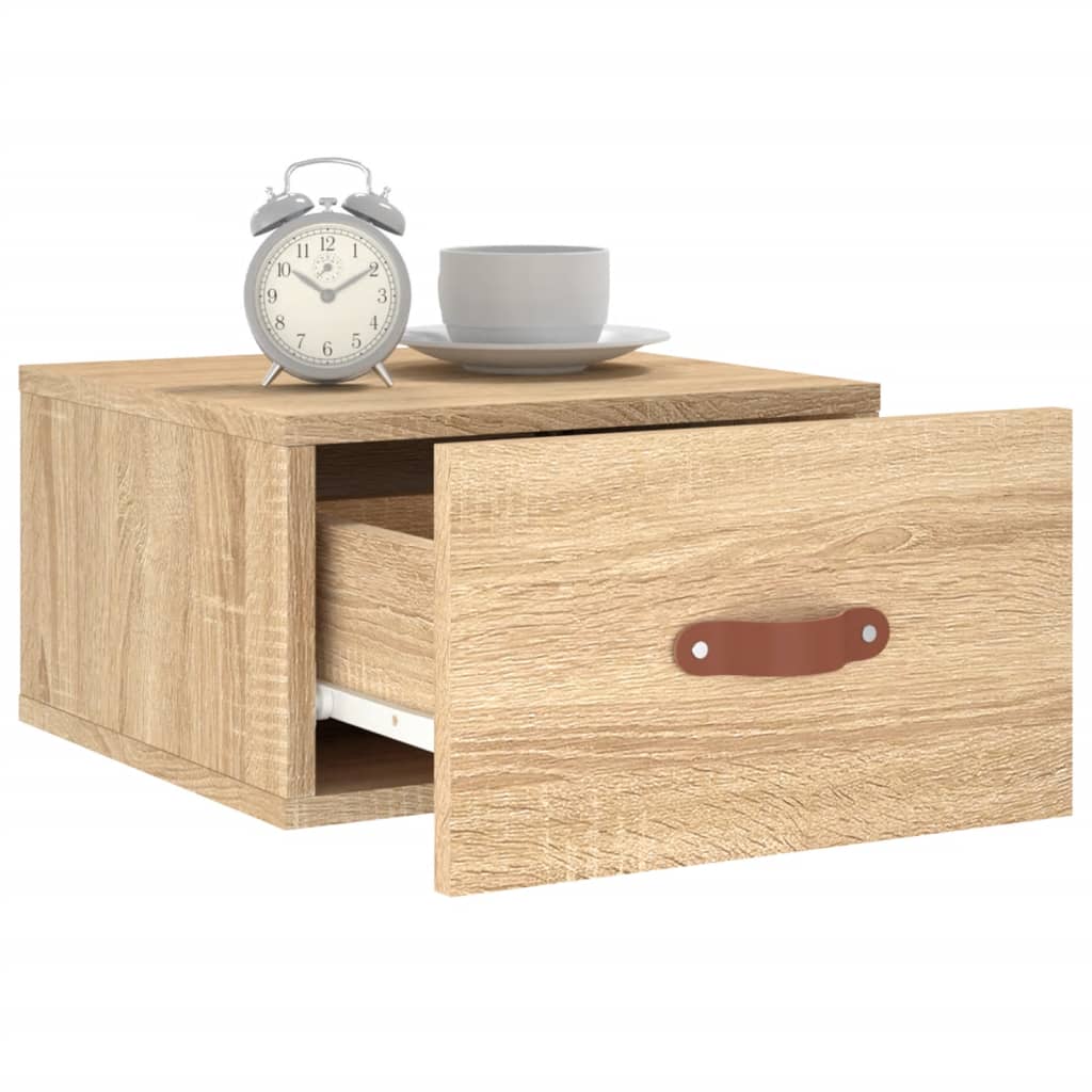 vidaXL Κομοδίνα Επιτοίχια Sonoma Δρυς 35 x 35 x 20 εκ.