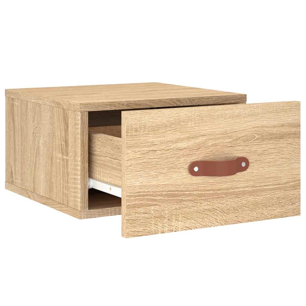 vidaXL Κομοδίνα Επιτοίχια Sonoma Δρυς 35 x 35 x 20 εκ.