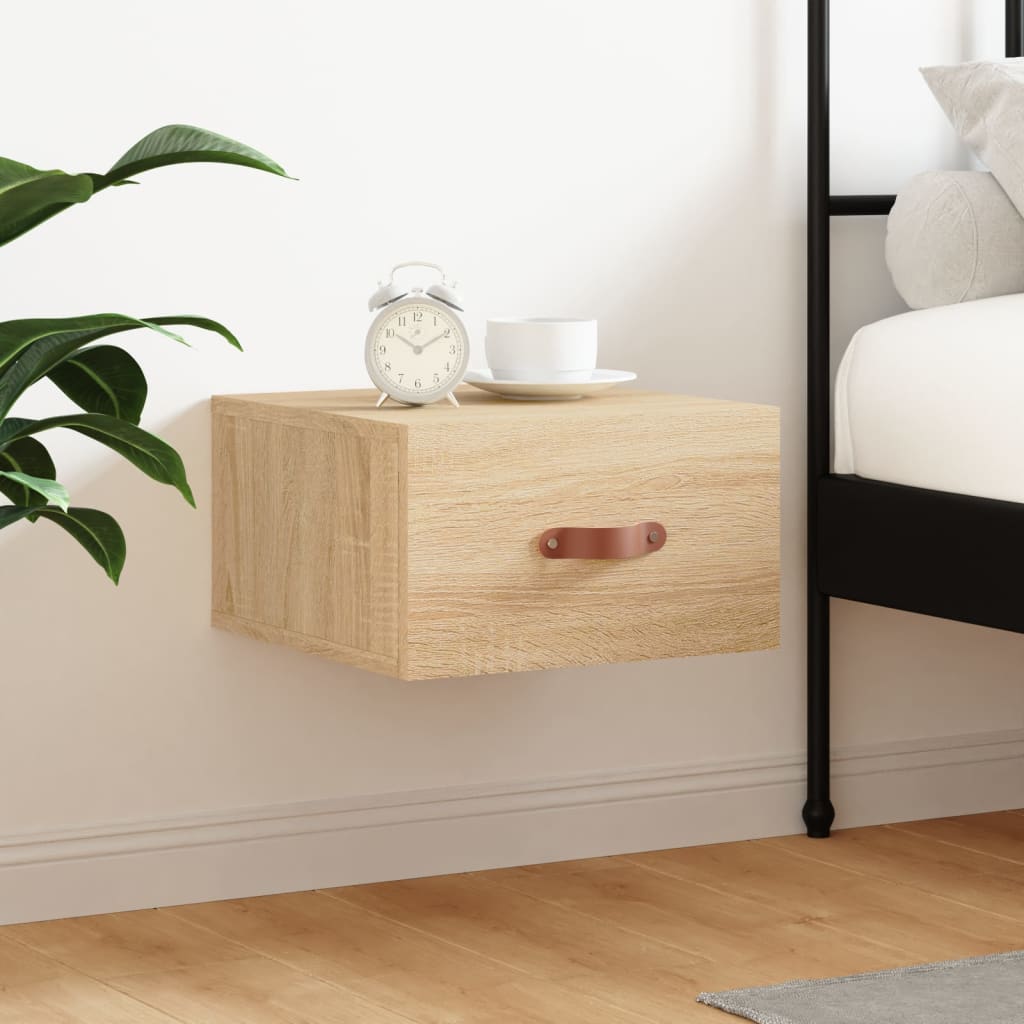 vidaXL Κομοδίνα Επιτοίχια Sonoma Δρυς 35 x 35 x 20 εκ.