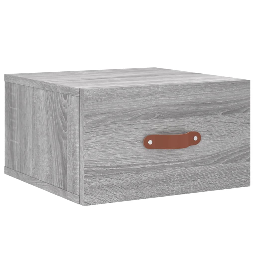 vidaXL Κομοδίνα Επιτοίχια Γκρι Sonoma 35 x 35 x 20 εκ.
