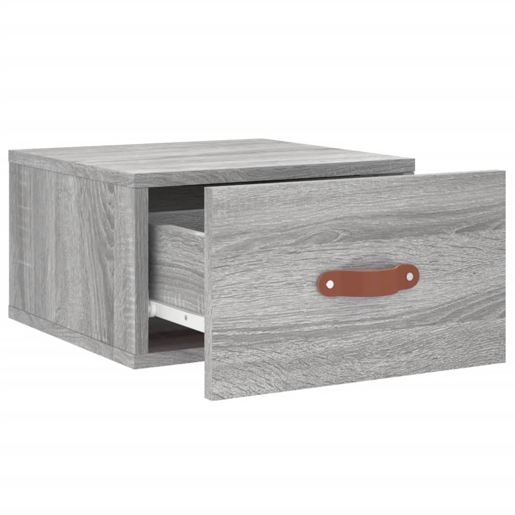 vidaXL Κομοδίνα Επιτοίχια Γκρι Sonoma 35 x 35 x 20 εκ.