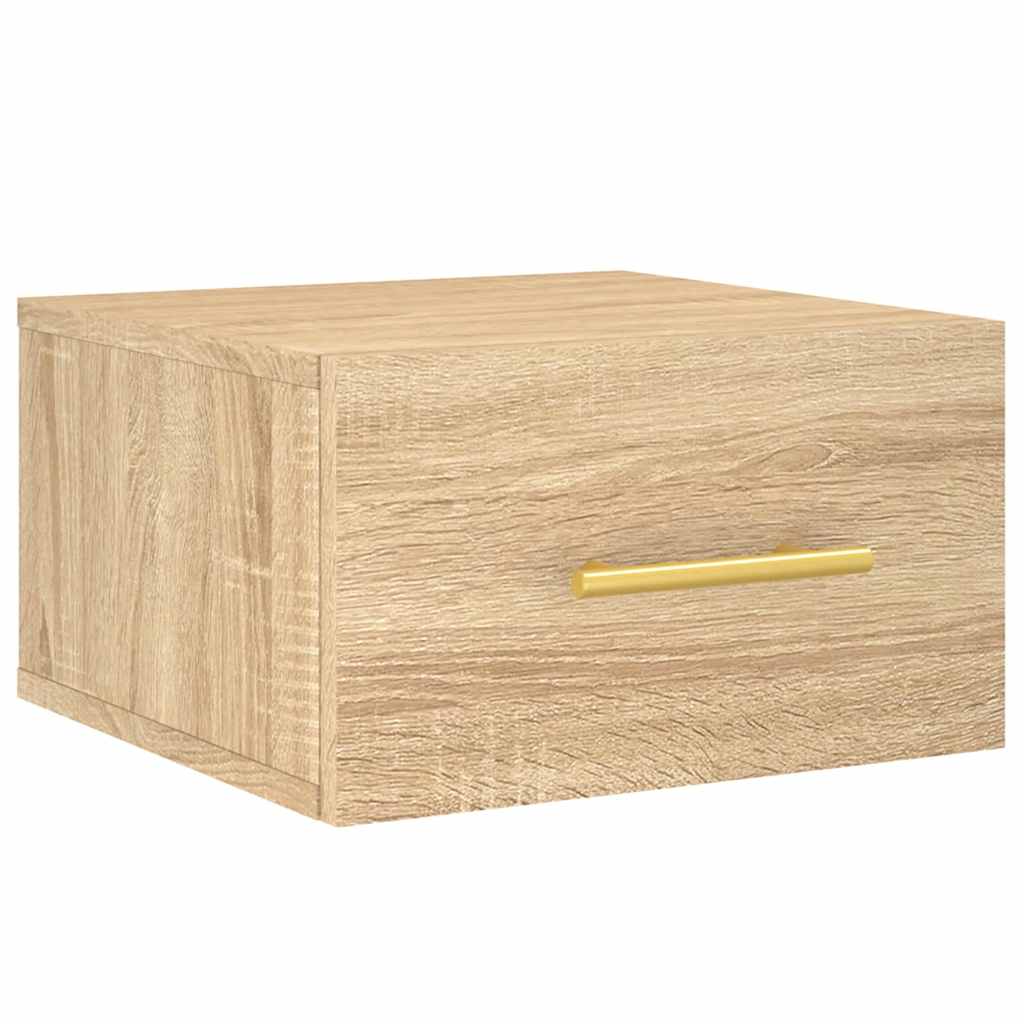 vidaXL Κομοδίνα Επιτοίχια 2 τεμ. Sonoma Δρυς 35 x 35 x 20 εκ.