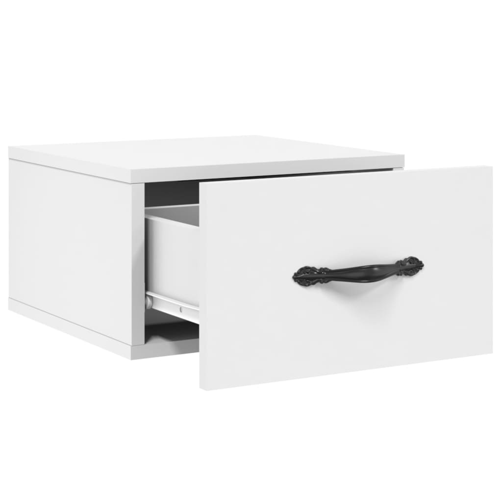 vidaXL Κομοδίνο Επιτοίχιο Λευκά 35 x 35 x 20 εκ.