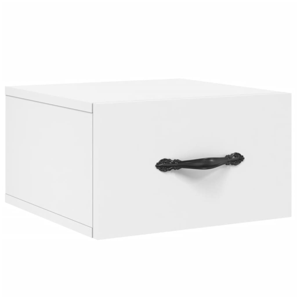 vidaXL Κομοδίνα Επιτοίχια 2 τεμ. Λευκά 35x35x20 εκ.