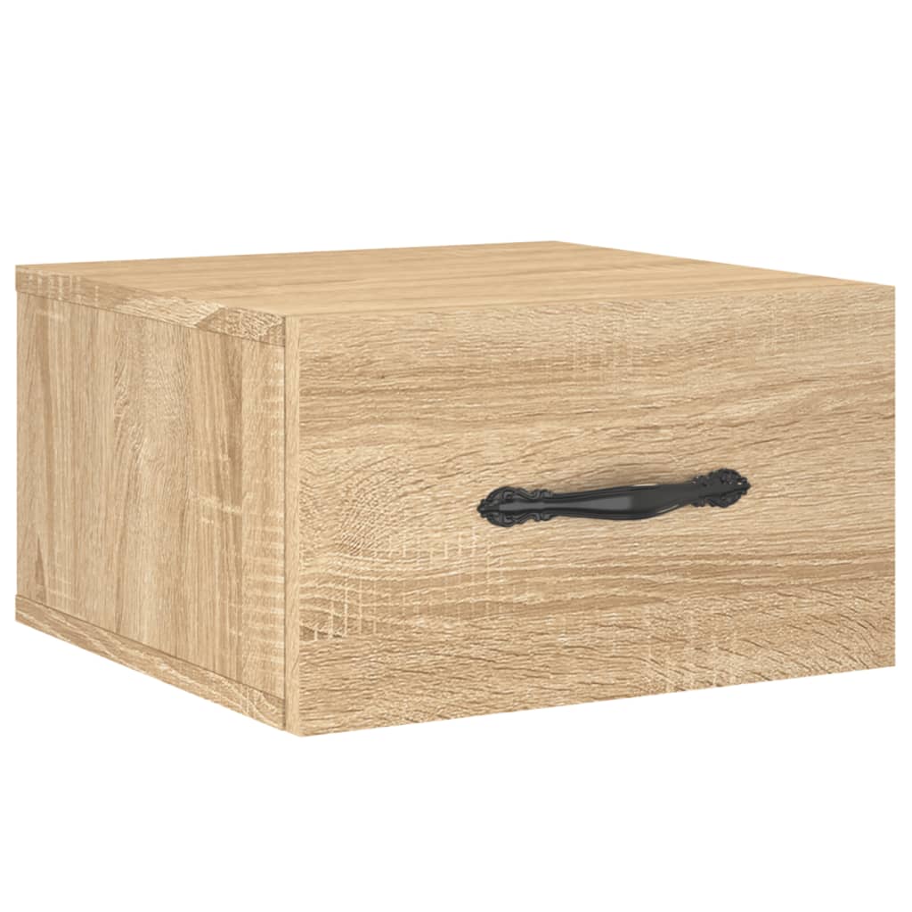 vidaXL Κομοδίνα Επιτοίχια 2 τεμ. Sonoma Δρυς 35 x 35 x 20 εκ.