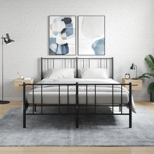vidaXL Κομοδίνα Επιτοίχια 2 τεμ. Sonoma Δρυς 35 x 35 x 20 εκ.
